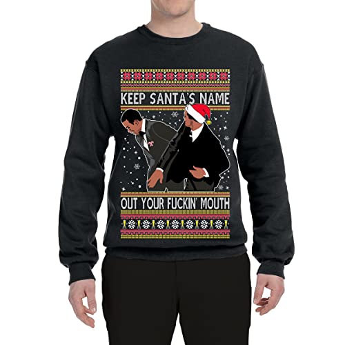 Shark &Amp; Hammer Will Chris Slap Award Show Keep Santa'S Name Out Your Mouth Ugly Christmas Sweater Crewneck Sweatshirt 4 Shark & Hammer Will Chris Slap Award Show Keep Santa’S Name Out Your Mouth Ugly Christmas Sweater Crewneck
