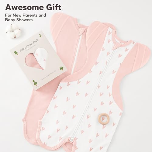 Image of Susurration Baby Sleep Sack, Self-Soothing Swaddle for Newborns, Improves Sleep, Snug Fit Helps Calm Startle Reflex, Newborn Essentials for Baby, 2 Pack, 3-6 Months, 13-19 lb
