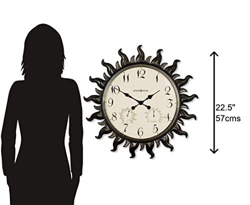 Howard Miller Sunburst Ii Wall Clock 625-543 – Indoor/Outdoor Metal Frame With Quartz Movement #TOP3