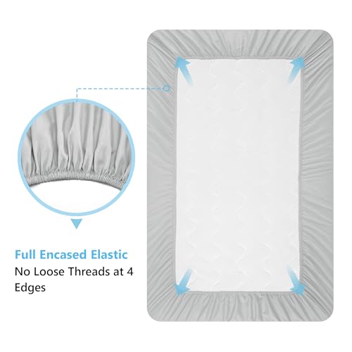 Tillyou RIV0001 Baby Crib Sheets For Boys Girls, Fitted Crib Sheet 2 Pack For Standard Crib And Toddler Mattresses, Super Soft Toddler Bed Sheets thumb #3