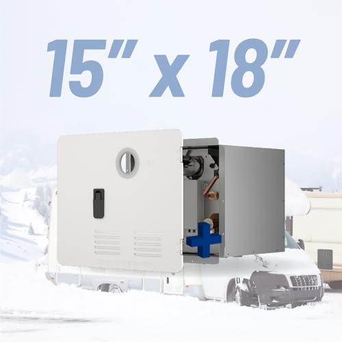 Image of Ranein 15 x 18 Inches RV Water Heater White Door. ONLY Door kit for Ranein RV water heaters