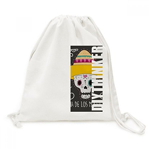 Sac à dos en toile tête de mort léger pour éviter le mal de dos