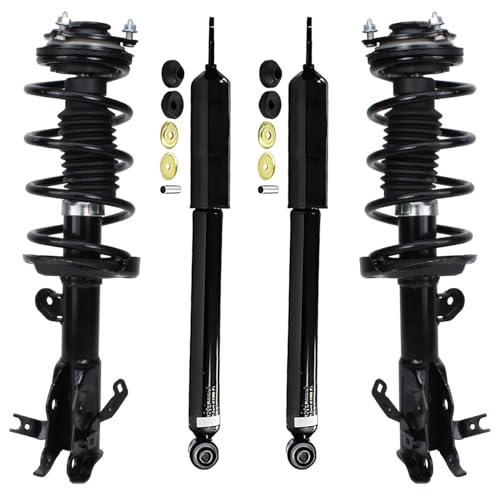 Image of Detroit Axle - Front Struts w /Coil Springs Rear Shock Absorbers Replacement for 2013-2015 Honda Civic SE DX EX EX-L HF LX Sedan - 4pc Set