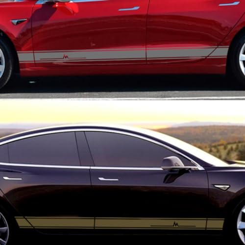 Autocollants de décoration de captivation en vinyle premium pour jupe latérale Tesla