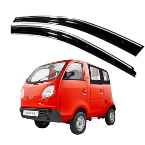 Image of CAR SAAZ Chrome Line Door Visor for Iris (Set of 2Pcs) | Rain Guard | Wind Deflector
