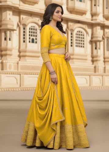 KEDARFAB yellow lehenga choli – image 3