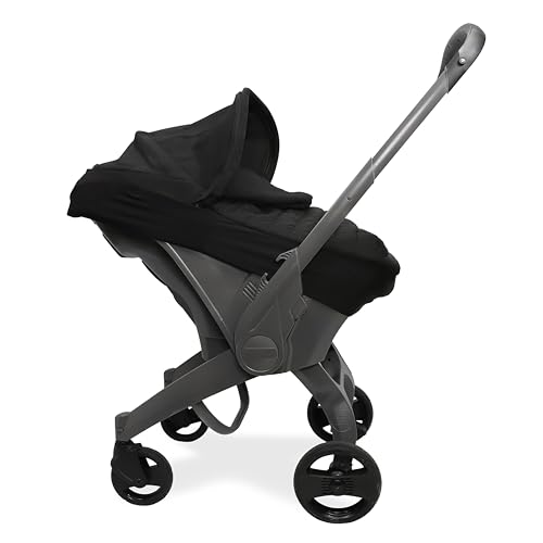 Image of Little Unicorn Winter Car Seat Cover | Premium Insulated Fabric | Universal Fit & Easy to Install | Travel Bag Included (Black)