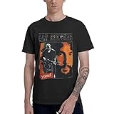 Men's British Singer Cat and Stevens T Shirt, Round Neck Short-Sleeve T-Shirts for Youth & Adult, Breathable Cotton Tee Top, Stylish Custom Costume Large Black