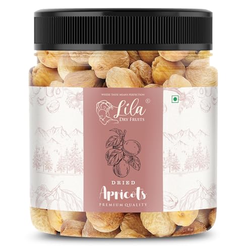 LILA DRY FRUITS Dried Premium Afghani Apricots 100 grams Jar Pack | Vegan, Sun Dried Apricots | Gluten Free & Sodium Free | Add in your Healthy Recipes | Dry Fruit Perfect for Gifting