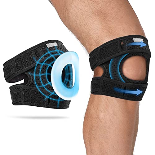 Rodilleras Deportivas, Rodilleras Menisco y Ligamento Rodillera Rotuliana con Almohadillas de Gel, Knee Support Rodillera de Rotuliana para Correr, Baloncesto, Crossfit Cover