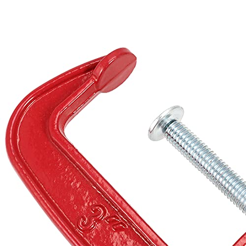 Japchet 8 Packs 3 Inches C-Clamp, Cast Iron C-Clamp Set, Heavy-Duty C-Clamp For Metalworking, Woodworking, 3-Inch Max Jaw Opening, 1.6-Inch Throat Depth #TOP2
