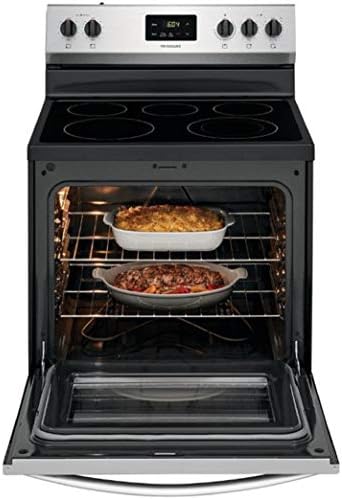 Frigidaire FCRE3052AS 30" Freestanding Electric Range with 5.3 cu. ft. Capacity Quick Boil Store-More Storage Drawer and SpaceWise Expandable Elements in Stainless Steel