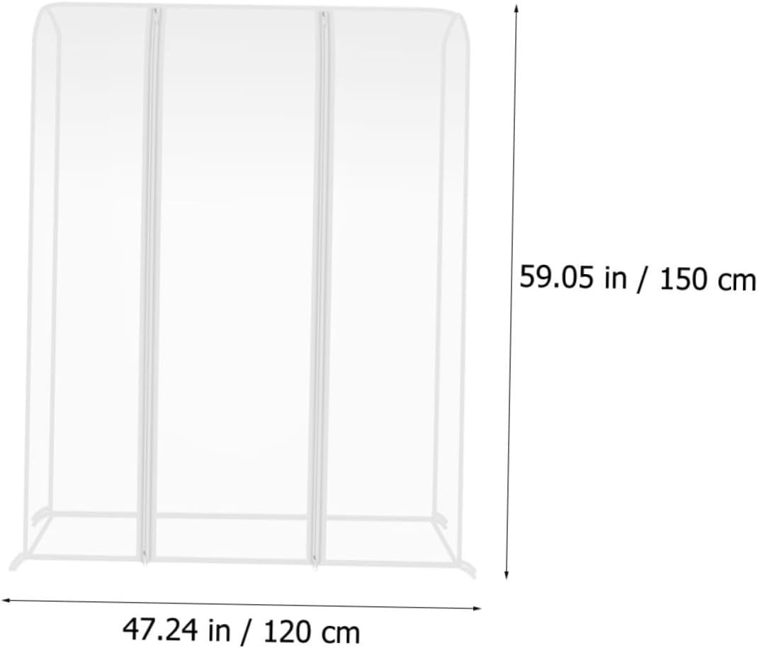 Transparent Garment Rack Protector with Dual Zippered Peva Cover Thickened Dustproof Clothes Rack Cover Full Protection for Clothing Storage