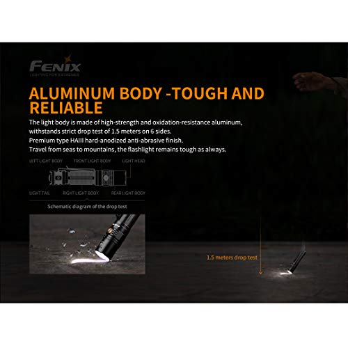 Fenix Pd36R 1600 Lumen Type-C Usb Rechargeable Edc Tactical Flashlight With Two Arb-L21-5000 And Lumentac Organizer #TOP6