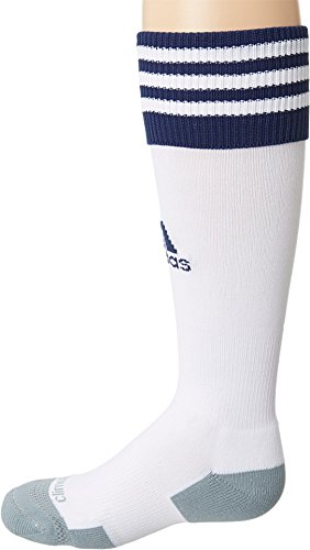 adidas Unisex Copa Zone Cushion II Soccer Sock (1-Pair), White/New Navy, 9-13