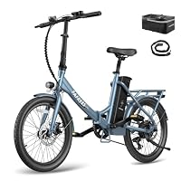 fafrees klapprad F20 Lasting E Bike 20 Zoll, Elektrofahrrad 250W, Pedelec 36V 18.2Ah Akku, 25km/h E Fahrrad für Herren Damen, Faltrad City Ebike Reichweite bis zu 125-160km (Blau) Sport & Farbe:RACE GREY Dakine Titan Gore-Tex Glove Motorpos:Mitte