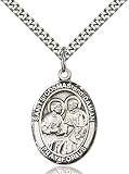 bliss Sterling Silver Saints Cosmas and Damian Medal Pendant, 1 Inch
