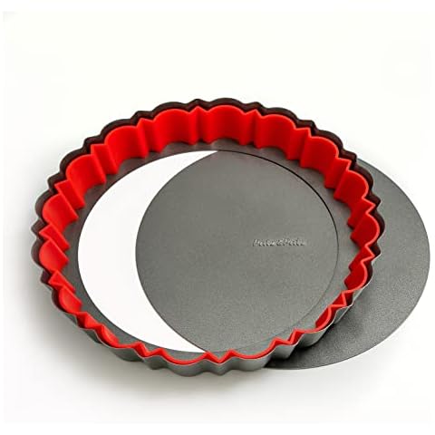 Patz&Patz 9 In. Fluted Tart Pan with Removable Bottom Cover