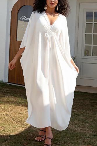 YouKD Women's Long Kaftans Maxi Dresses Boho Swimsuit Beach Cover Up Robes3