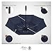 Balios Travel Umbrella Wood Handle Auto Open Close Vented Canopy Dark Navy