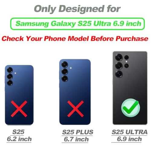 KSELF Leather Case with Stand for Samsung Galaxy S25 Ultra Case, Protective Soft Grip Luxury Cover for Men, Protective Slim Kickstand Shockproof Phone Cases Compatible with S25 Ultra, Brown by KSELF - Used condition - Image 2
