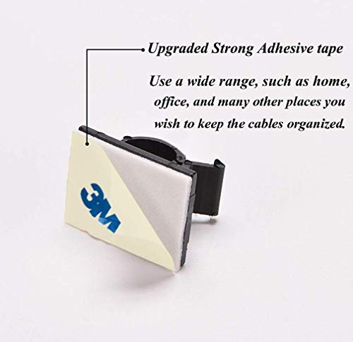 50pcs Adhesive Cable Clips, Wire Clips, Car Cable Organizer, Cable Holder, Cable Wire Management, Cable Holder for Car, Office and Home(Included S Size and Large Size Cable Clips) white …