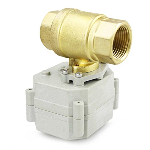 Hsh-Flo 2 Way 1/2" 3/4" 1" 1-1/4" 12V/24Vac/Dc Brass On/Off Auto Return Electrical Position Feedback Motorized Ball Valve (3/4 Inch) #TOP2