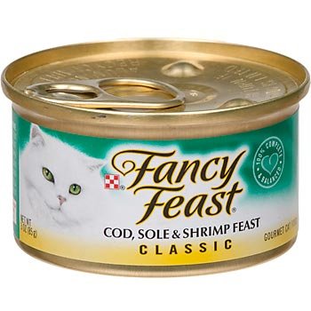 Fancy Feast Cod, Sole and Shrimp Feast Gourmet Cat Foodï¼ˆ24-3oz.cansï¼‰