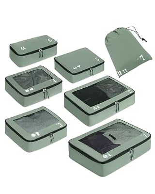 Ein praktisches 7-teiligen Packwürfel-Set für die perfekte Reiseorganisation