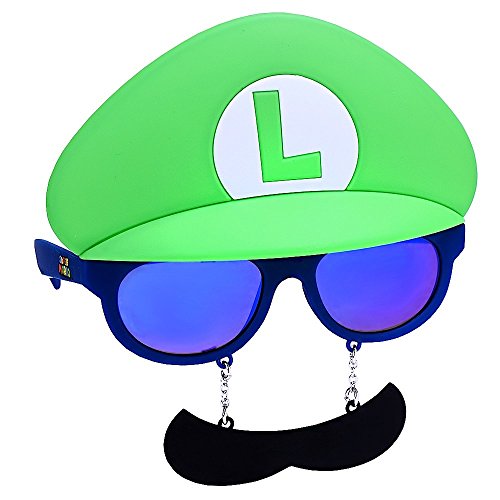 Costume-Sunglasses-Nintendo-Luigi-Mustache-Sun-Staches-Party-Favors-UV400