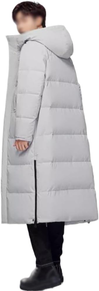 VIDI Longth And Thickened Youth Warm Coat Long Down Jacket For Men Over The Knee In Winter