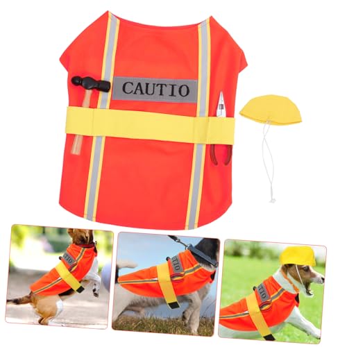 Disfraz para perro LIOOBO poliéster tamaño L naranja miniatura 6