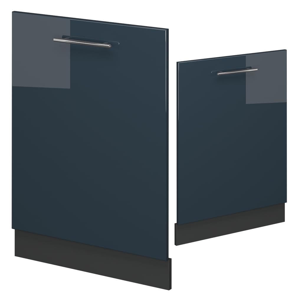 Vicco Panel przedni zmywarki "Fame-Line", Ciemnoniebieski połysk, 60 cm | BP Antracyt, à combiner avec d'autres modules de la série Fame-Line