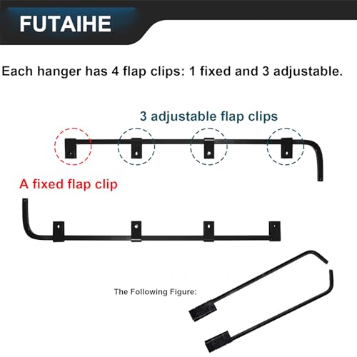 Image of Mud Flap Hangers Kit for Semi Trucks, 29.13''Length, w /All Mounting Brackets & Hardware & Aluminum Reflective Strip Kit
