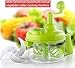 KEOUKE Hand Crank Food Processor - Manual Food Chopper Blender Mixer Cutter Meat Grinder for Vegetables, Fruits, Salad with a Egg Separator