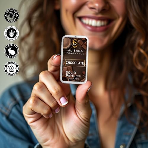 Chocolate Solid Perfume | Alcohol-Free, Long-Lasting Sweet & Decadent Fragrance | 12g Non-Greasy Solid Perfume for Men & Women | Portable & Travel-Friendly Cologne