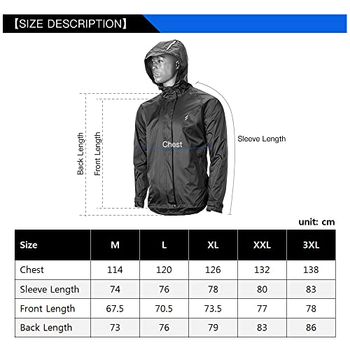 VOOCHIE Homens Impermeável Jaqueta de Ciclismo à Prova de Vento MTB Bicicleta Jaqueta de Chuva Espor