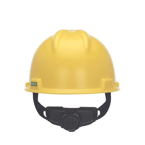 Vista 28 de MSA 10203092 V-Gard - Casco de seguridad estilo gorra, con suspensión de trinquete Fas-Trac III, carcasa de polietileno, protección contra impactos