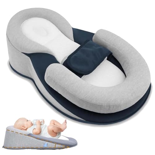 Image of NGMSLPM Baby Bed Acid Reflux with Strap, Nest Baby Bed, for Comfortable Play & Feeding Support (Large)