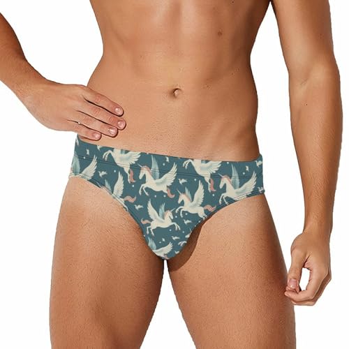 Flying Horse Novelty Men's Brief Swimwear Pants Swimming Trunks Beach Shorts Underwear
