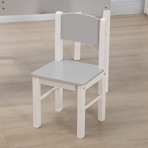 HOMCOM kids Table and Chair Set 2 in 1 Activity Play Table for Bricks Toddler Furniture w/Storage Space, Ideal for Reading, Arts & Crafts - Grey