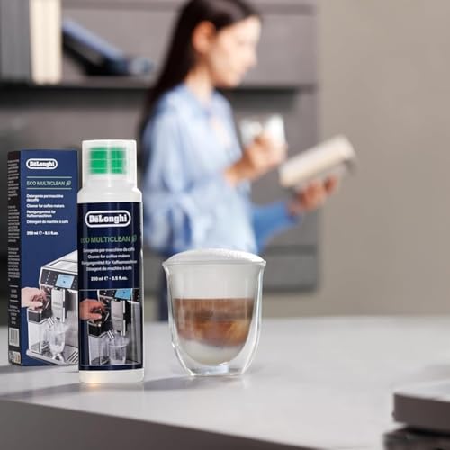 Image of De'Longhi Eco MultiClean Cleaning Solution, 250ml - Eco-Friendly Milk Circuit Cleaner for Coffee Makers, Removes Milk Residue, Biodegradable, Suitable for All Coffee Machines, Gentle on Hands DLSC550