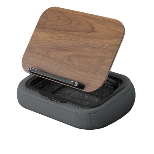 viozon ラップデスク 膝上テーブル クション式 15インチ以内本・電子機器対応 木目調ナチュラル