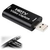 Capturadora de Video HDMI a USB 2.0, 4K HDMI a USB 2.0 Convertidor Video Audio Game Capture 1080P 60FPS, HDMI Vídeo Game...