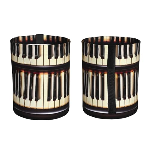 SDEGTHO Piano Keys with Musical Notes Car Trash Can Multipurpose