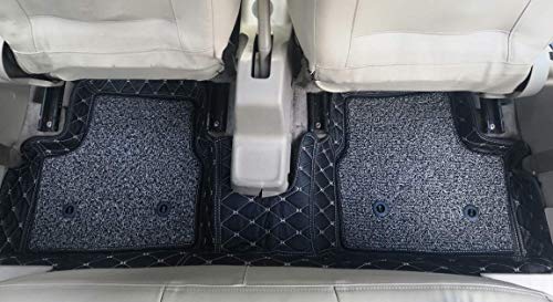 Image of CAPEDELL Premium 7D car Floor Mats (Wagon R New, Black with Golden, Faux Leather, 1, Customizable, HE2024)