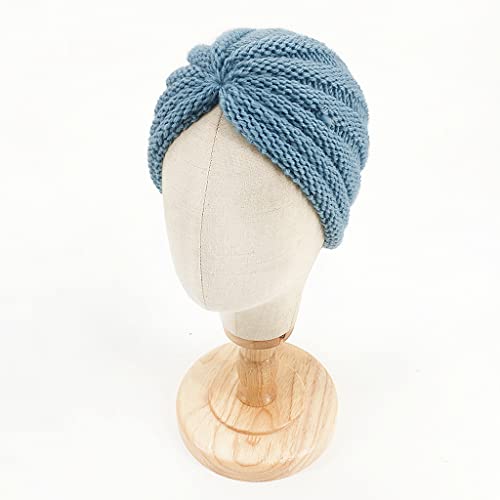 Xyx Winter Baby Toddlers Breathable Cotton Beanie Hat Newborn Knotted Hat Cute Warm Knit Soft Turban Bow Knot Cap (Hat-Multicolored7) #TOP3