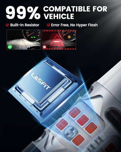 LASFIT T3 7507 LED Bulb Amber, PY21W BAU15S Canbus Ready Turn Signal Lights Built In Resistor 2641A 12496 For 2012-2021 VW Tiguan Front, And 2018-2022 Honda Accord Rear, Automotive Plug and Play(2pcs)