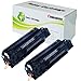 ink4work 2 Pack Compatible Canon 125 / 3484B001AA Toner Cartridge Fits Canon LBP6000 Imageclass MF3010