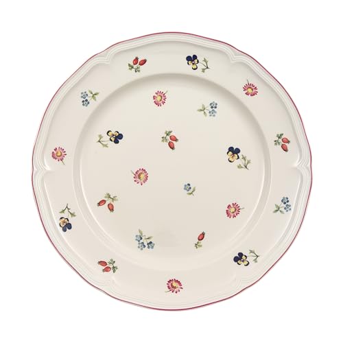 Villeroy & Boch Petite Fleur Speiseteller, Premium Porzellan, Rot